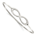 Stainless Steel Polished Infinity Symbol Bangle Bracelet for Women