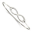 Stainless Steel Polished Infinity Symbol Bangle Bracelet for Women