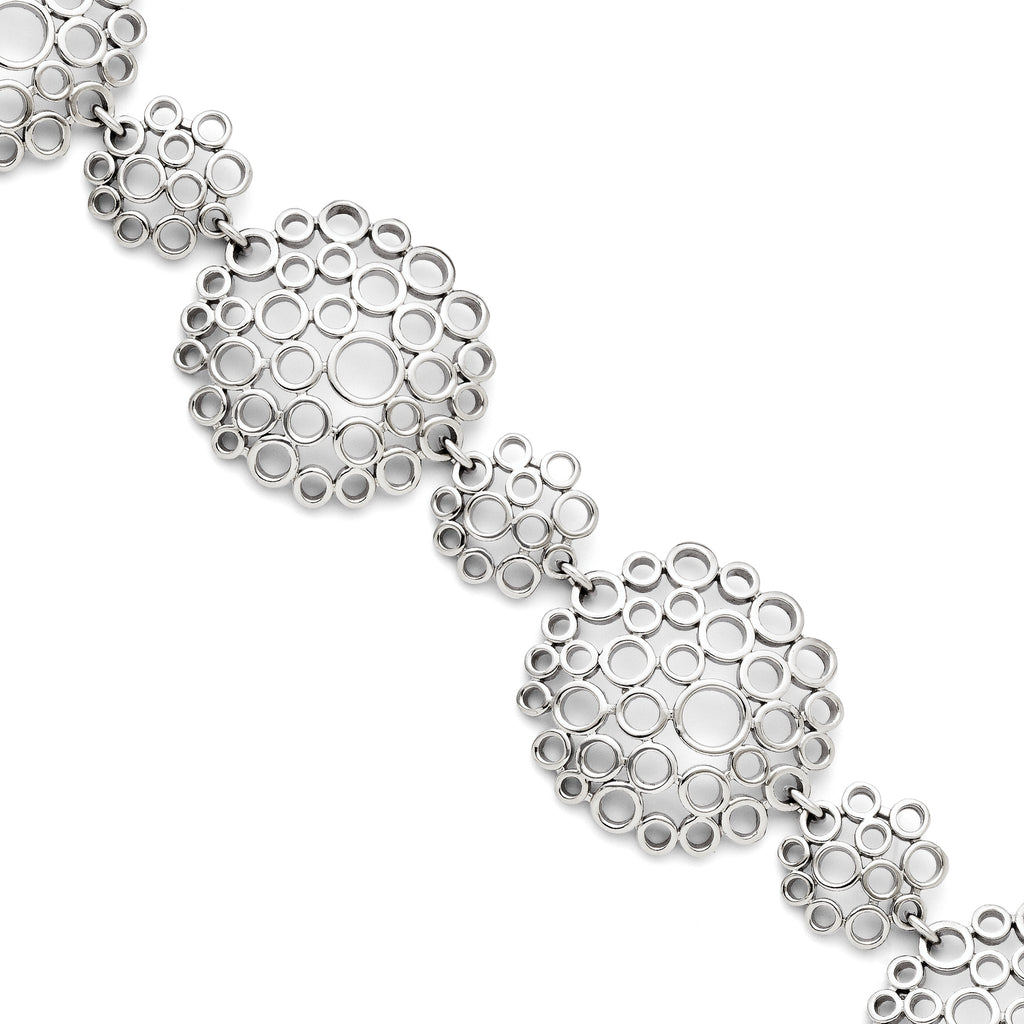 Stainless Steel Multi-Circle with extension Polished Bracelet for Women