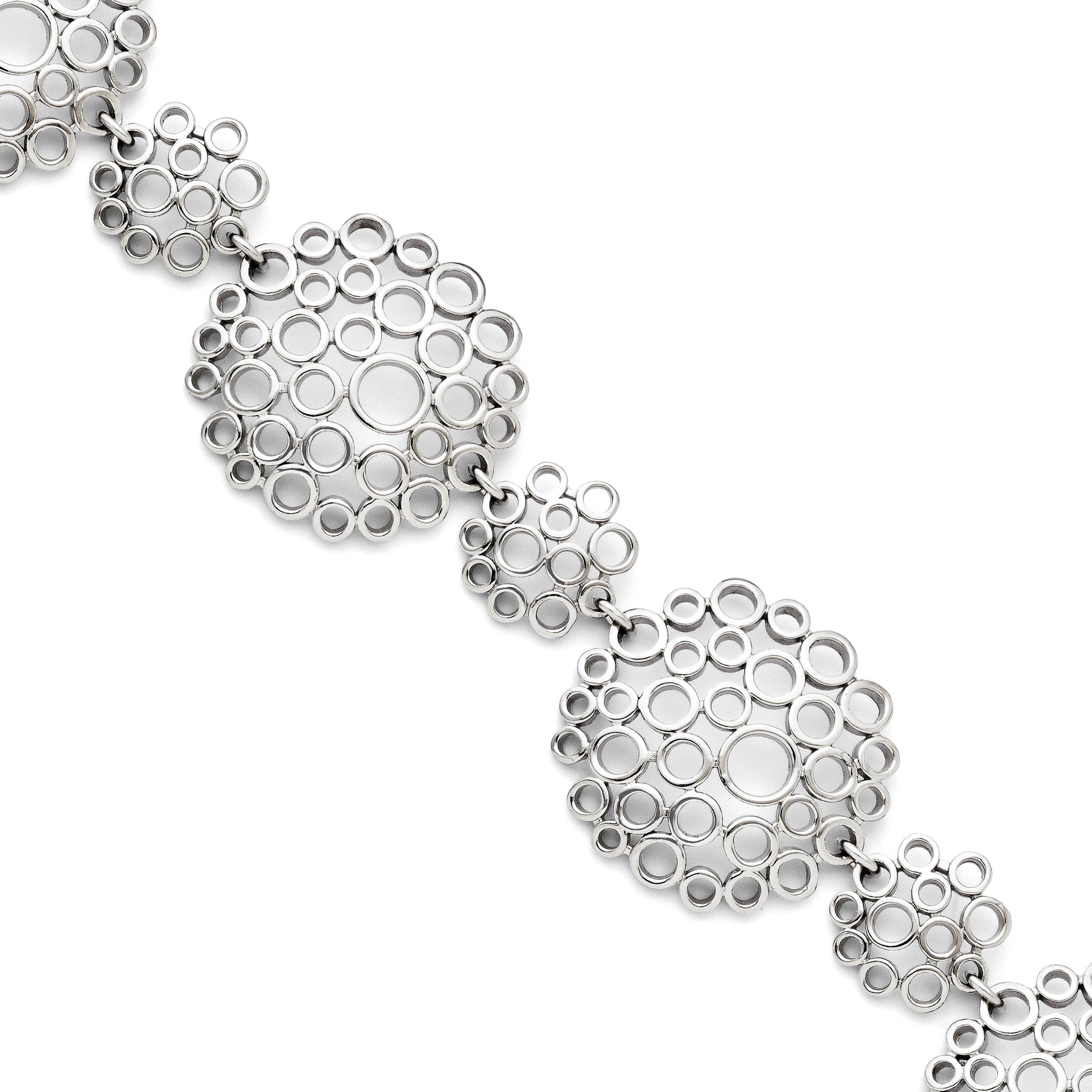 Stainless Steel Multi-Circle with extension Polished Bracelet for Women