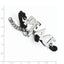Stainless Steel Polished Peace with ext Fabric Cord Bracelet for Women