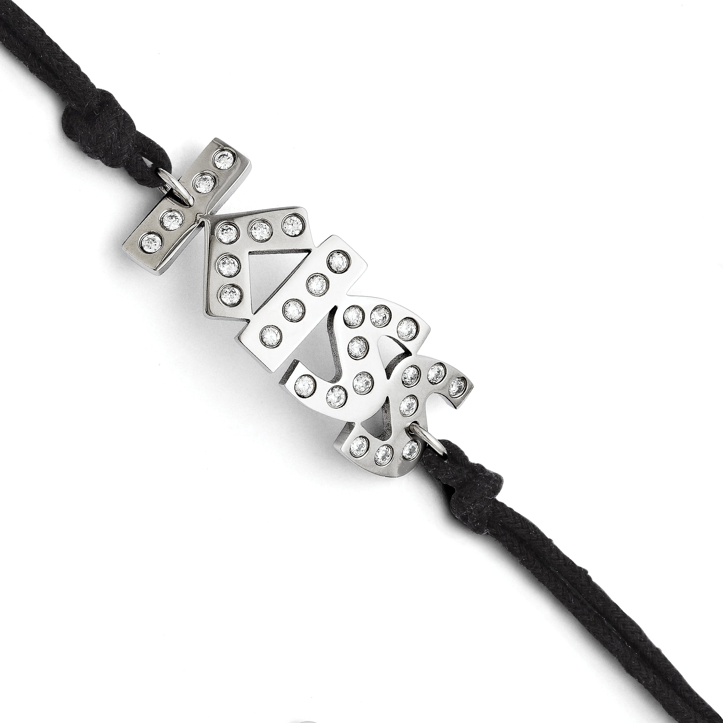 Stainless Steel Cubic Zirconia Kiss with 1.75ext Bracelet for Women Main image