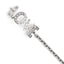 Stainless Steel Cubic Zirconia Love Polished Bracelet for Women