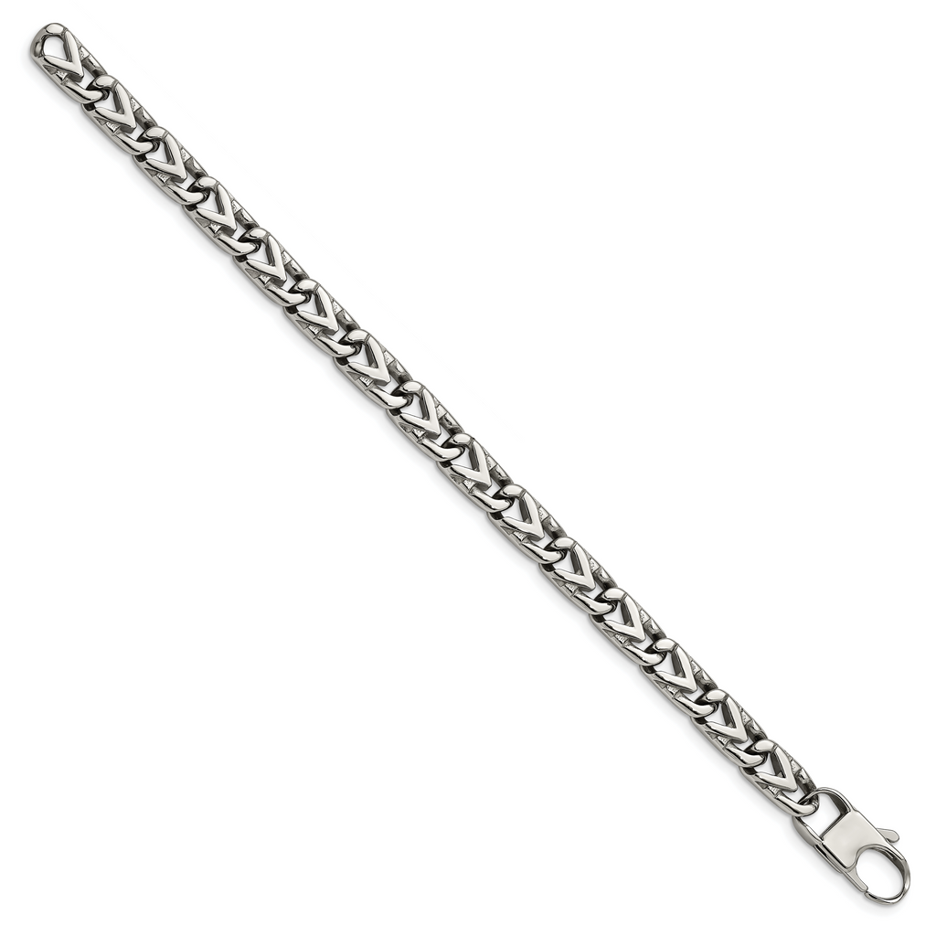 Stainless Steel Polished 8mm Fancy Link Bracelet