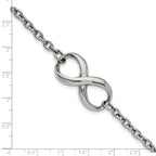 Stainless Steel Polished Infinity Symbol Bracelet for Women