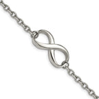 Stainless Steel Polished Infinity Symbol Bracelet for Women