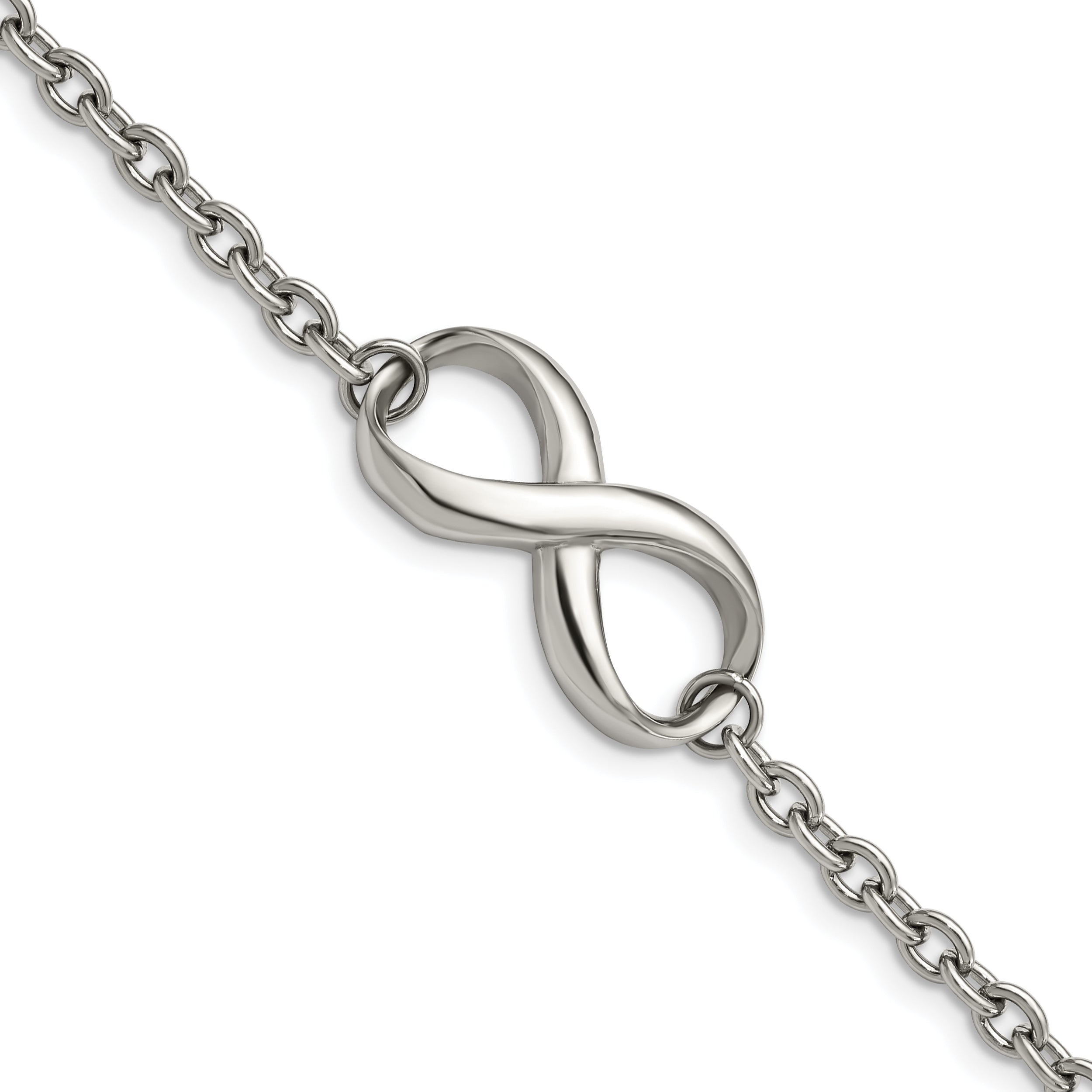 Stainless Steel Polished Infinity Symbol Bracelet for Women