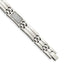 Stainless Steel Polished with Grey Carbon Fiber Inlay Link Bracelet for Men