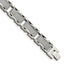 Stainless Steel Polished with Grey Carbon Fiber Inlay Link Bracelet for Men