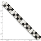 Stainless Steel Antiqued Brushed and Polished Bracelet for Men