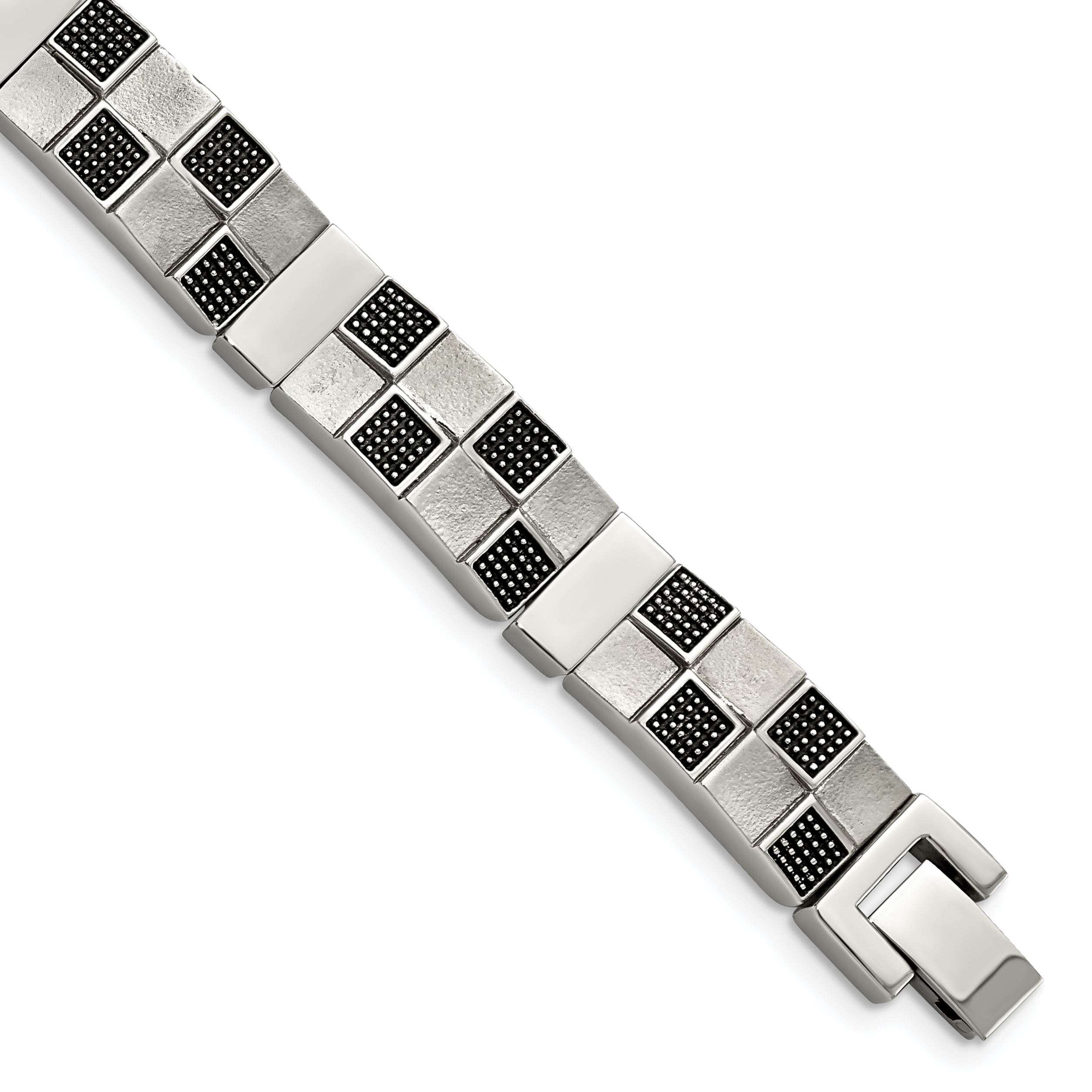Stainless Steel Antiqued Brushed and Polished Bracelet for Men Main image
