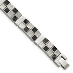 Stainless Steel Antiqued Brushed and Polished Bracelet for Men