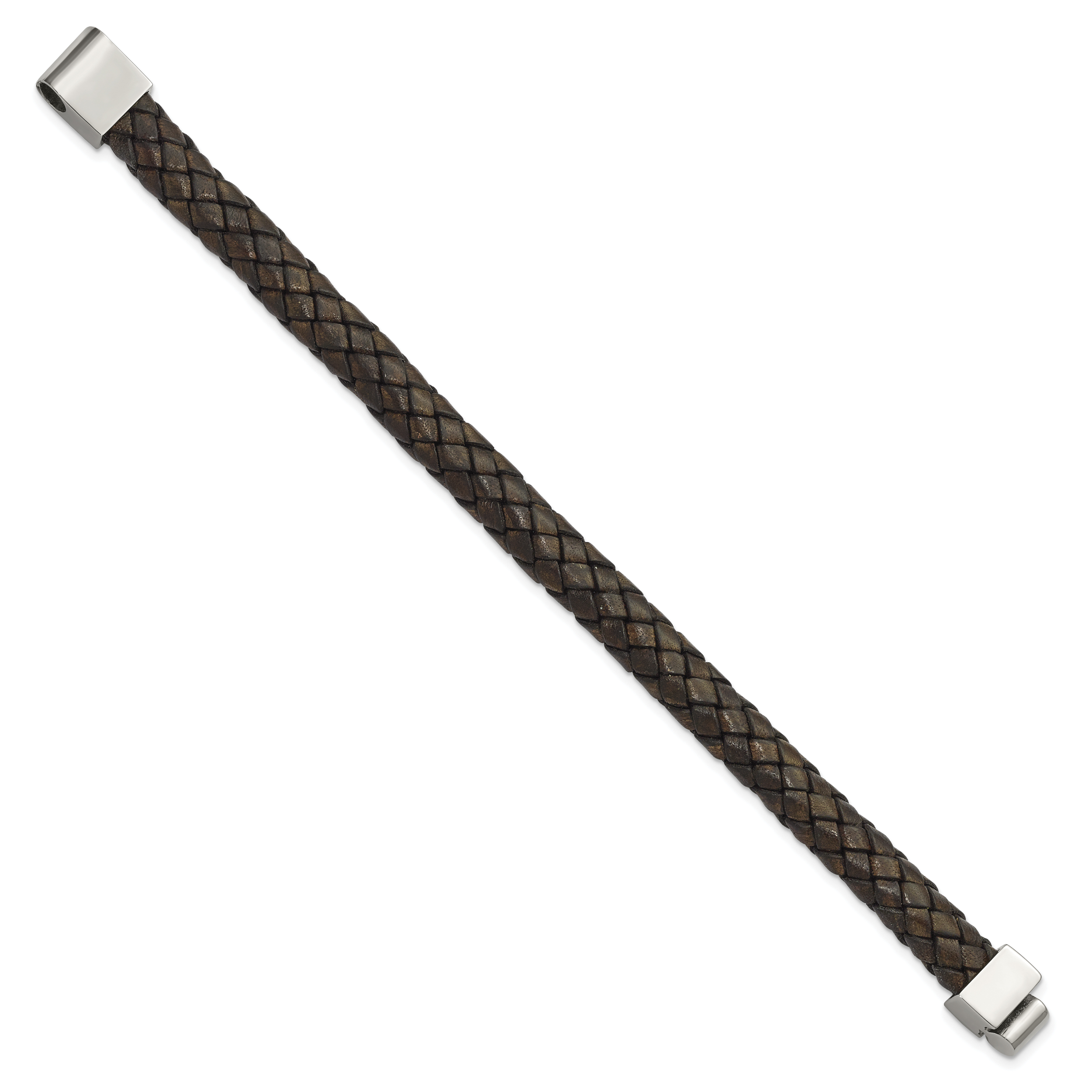 Antiqued Woven Stainless Steel Bracelet Secondary image