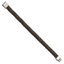 Stainless Steel Brown Woven Leather Antiqued Finish Clasp Bracelet