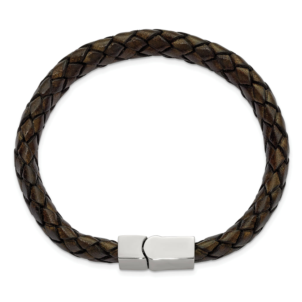 Antiqued Woven Stainless Steel Bracelet