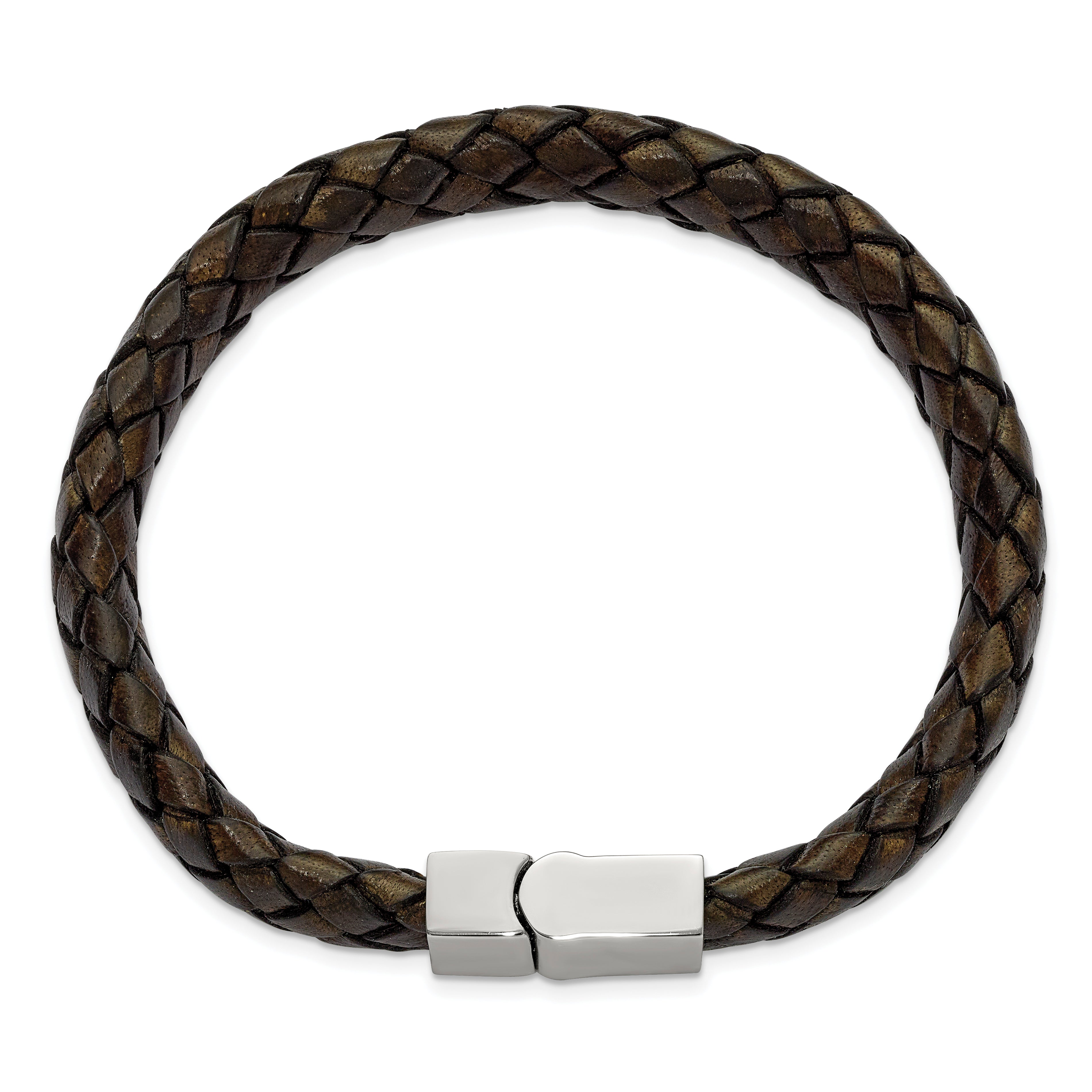 Antiqued Woven Stainless Steel Bracelet
