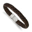 Antiqued Woven Stainless Steel Bracelet