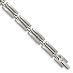 Stainless Steel Brushed and Polished Link Bracelet for Men