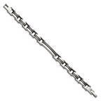 Stainless Steel Brushed Black IP-plated Link Bracelet for Men