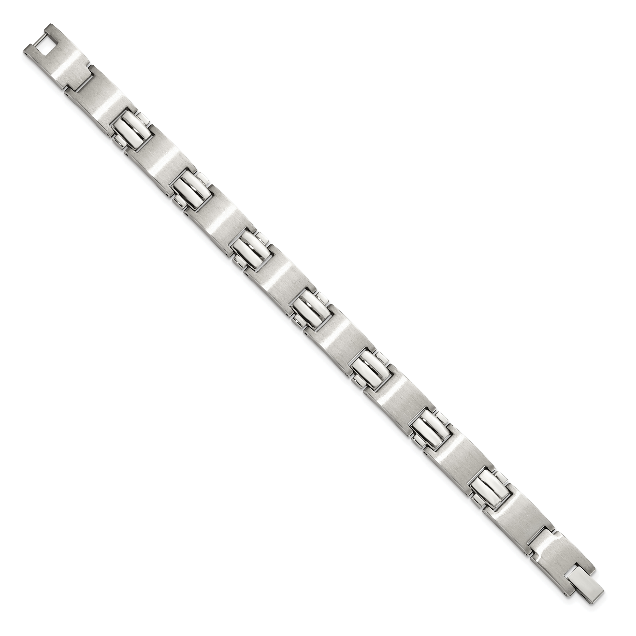 Stainless Steel Brushed and Polished Link Bracelet for Men Secondary image