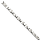Stainless Steel Brushed and Polished Link Bracelet for Men