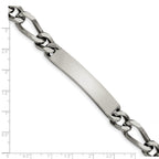 Chisel Stainless Steel Polished Figaro 9.25 inch Large ID Bracelet