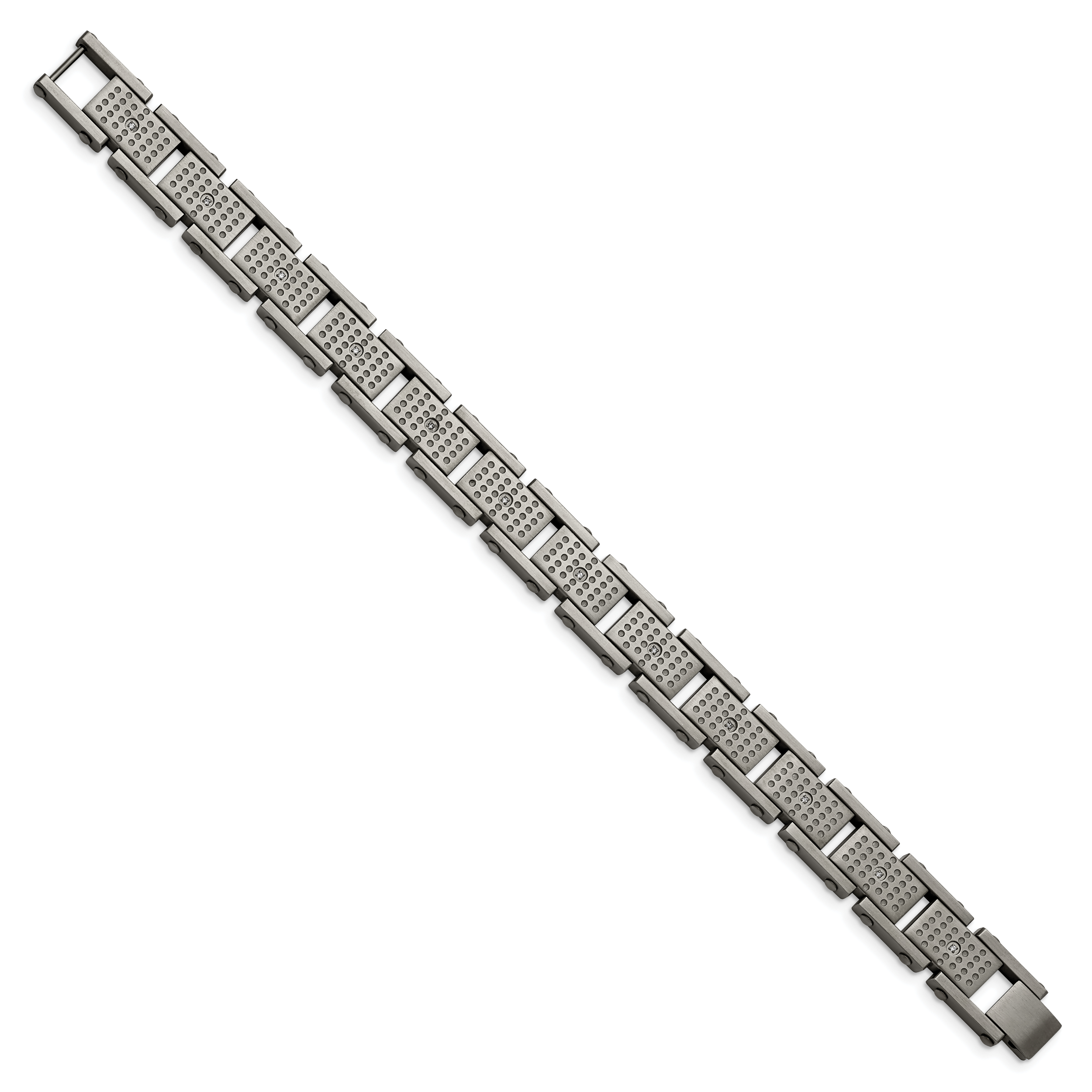 Stainless Steel Brushed with Cubic Zirconia Bracelet for Men Secondary image