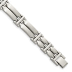 Stainless Steel Brushed and Polished Link Bracelet for Men