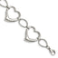 Stainless Steel Polished Heart Link Bracelet for Women