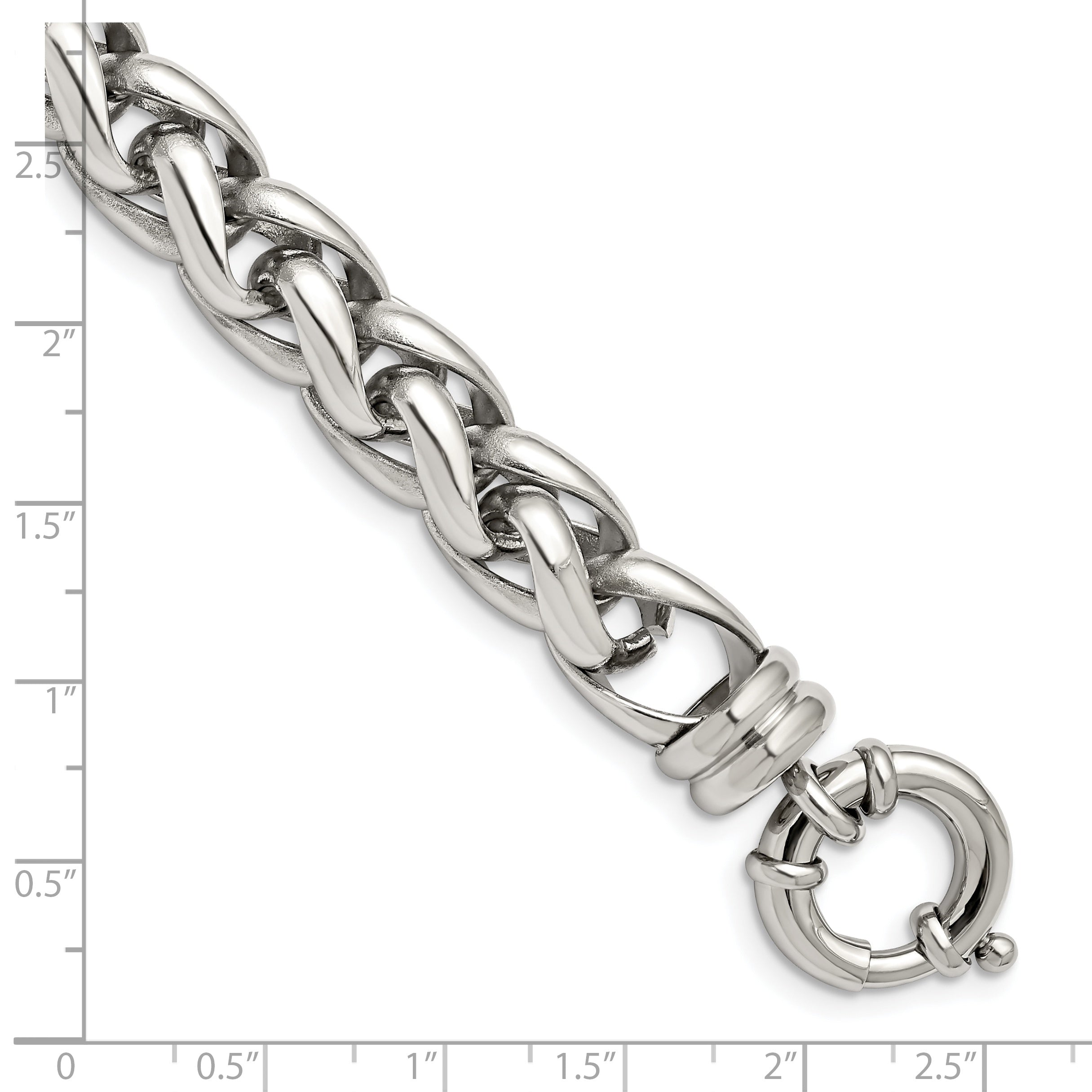 Stainless Steel Polished Fancy Link Bracelet for Men