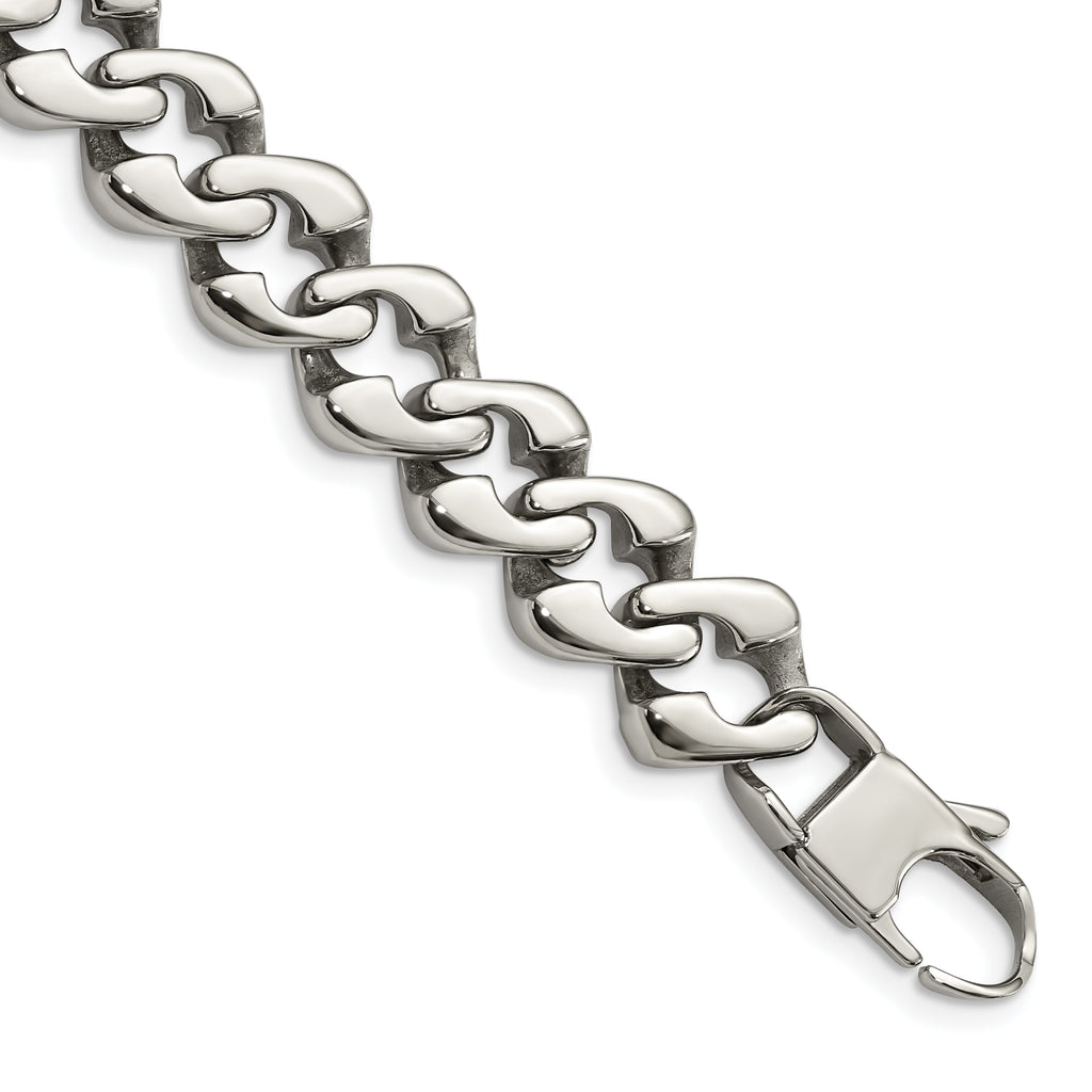 Stainless Steel Polished Fancy Link Bracelet