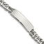 Stainless Steel Antiqued and Polished Curb Chain ID Bracelet for Men