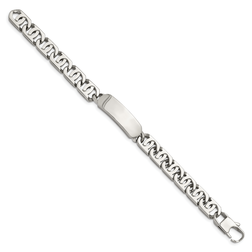 Stainless Steel Polished ID Bracelet for Men