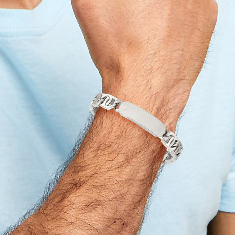 Stainless Steel Polished ID Bracelet for Men