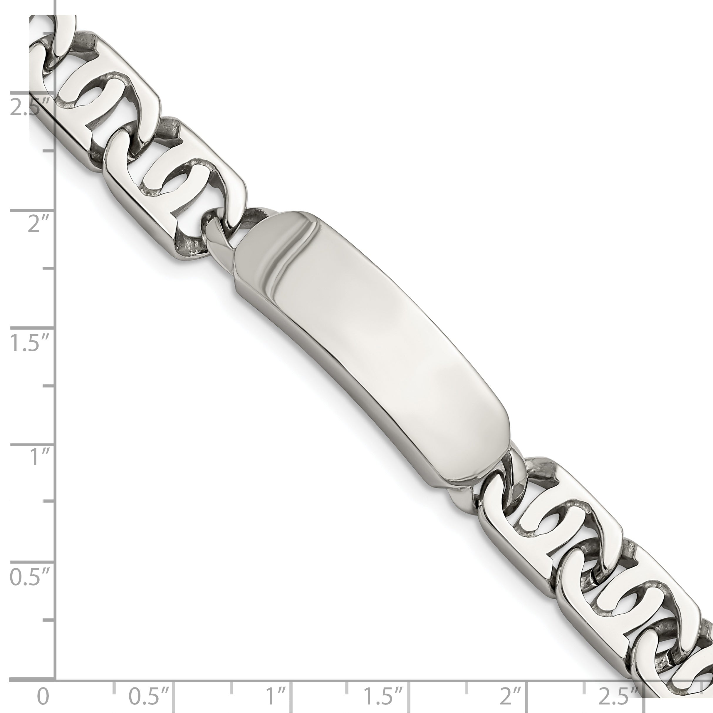 Stainless Steel Polished ID Bracelet for Men