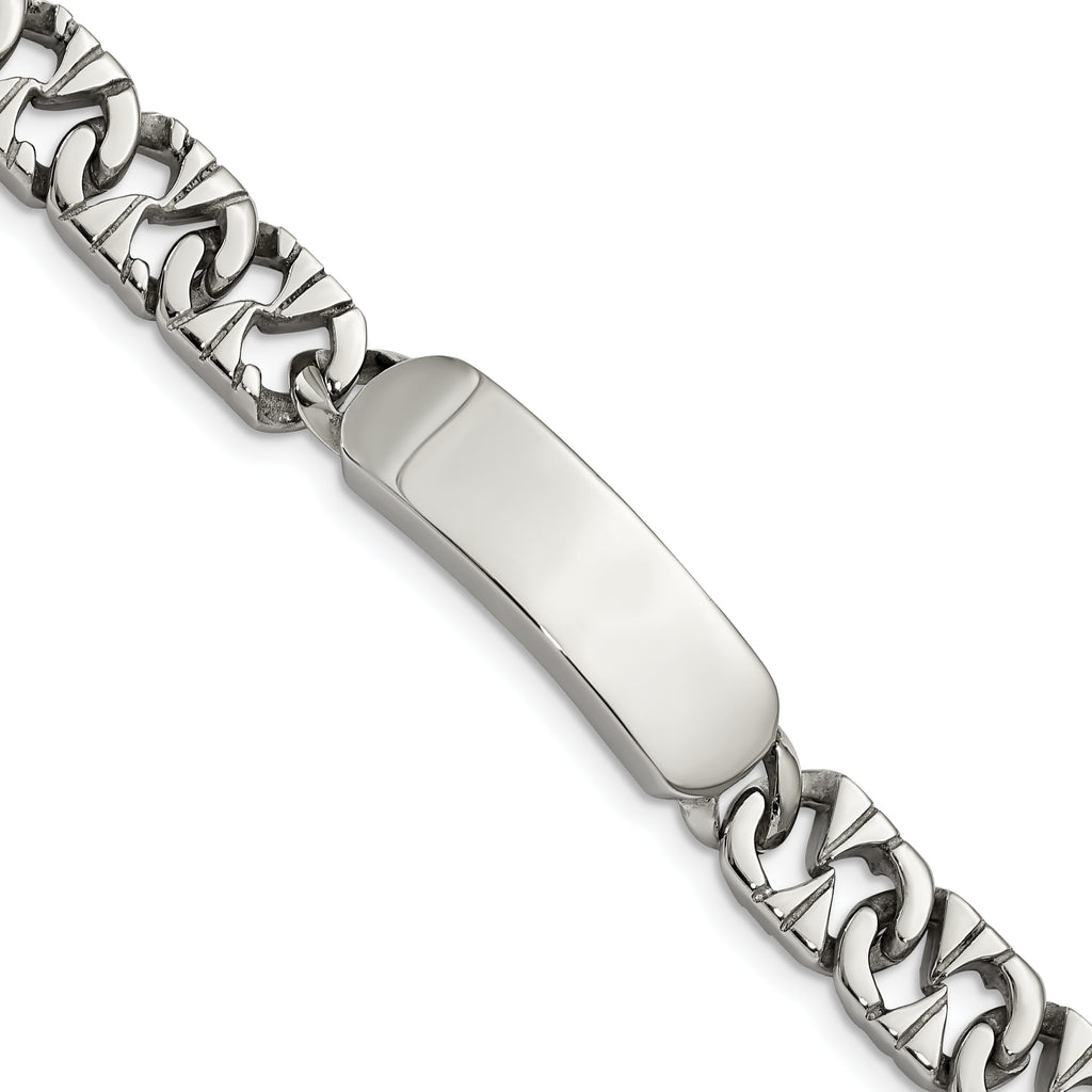 Stainless Steel Polished ID Bracelet for Men