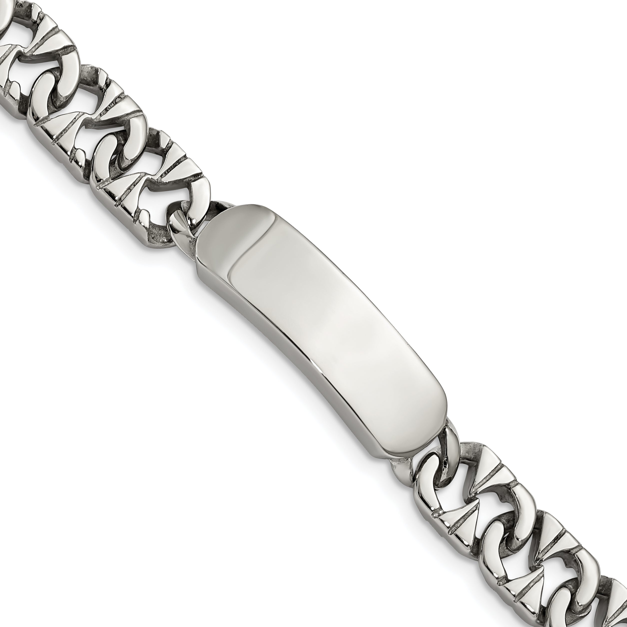 Stainless Steel Polished ID Bracelet for Men