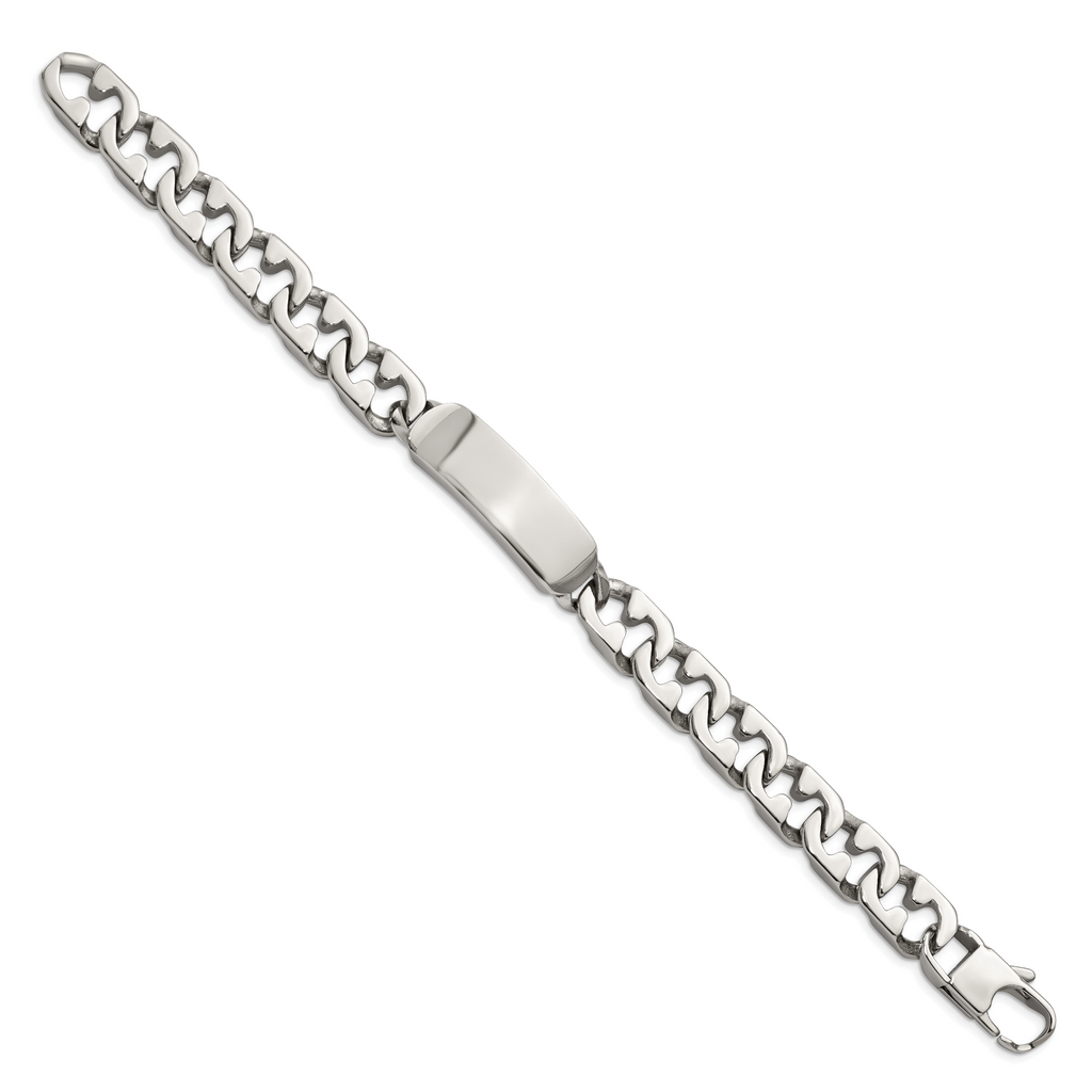 Stainless Steel Polished ID Bracelet for Men