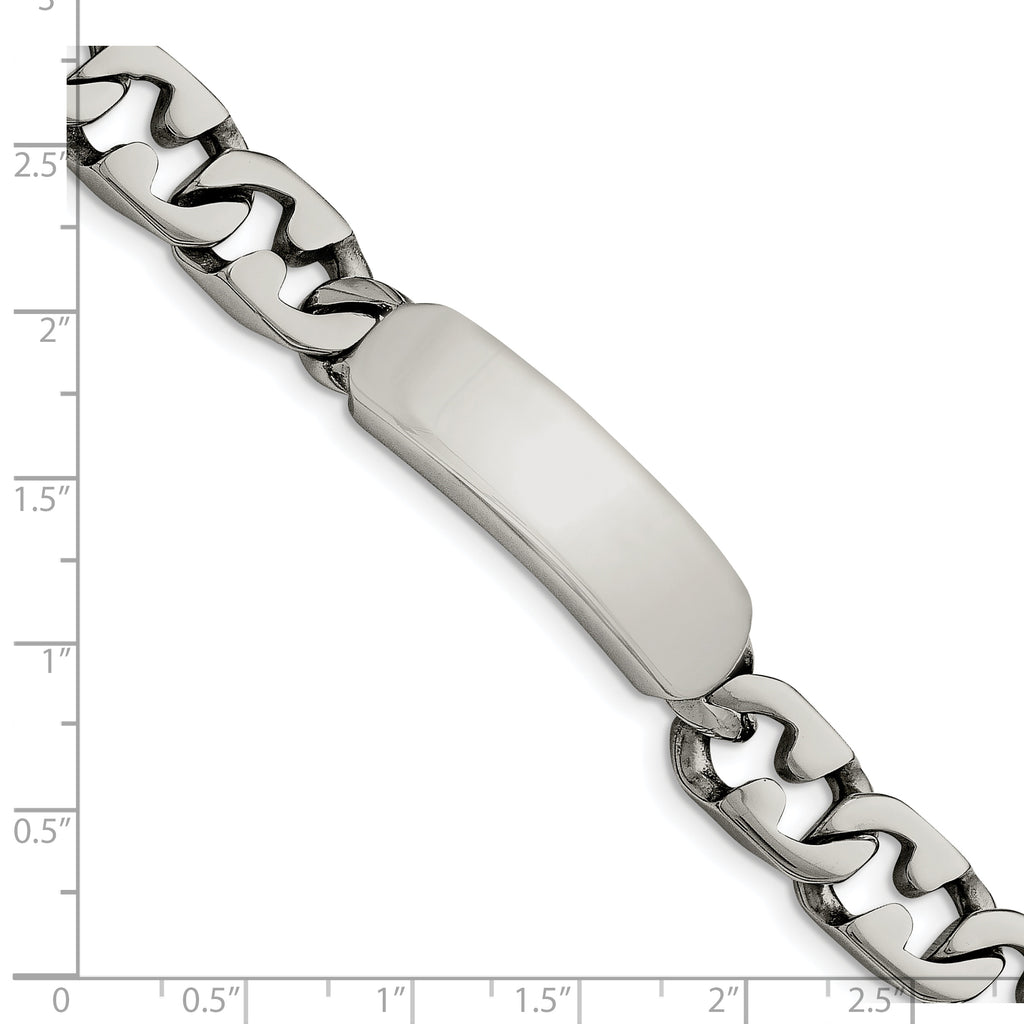 Stainless Steel Polished ID Bracelet for Men
