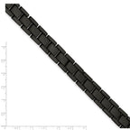 Stainless Steel Polished Black IP-plated Link Bracelet for Men