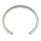 Stainless Steel Polished with Black Carbon Fiber Inlay Cuff Bangle Bracelet for Men