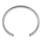 Stainless Steel Polished and Grooved 9mm Cuff Bangle Bracelet