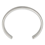 Stainless Steel Brushed and Polished Ridged Edge 11mm Cuff Bangle Bracelet