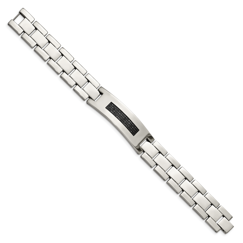 Stainless Steel Polished with 1/2 carat Diamond Bracelet for Men