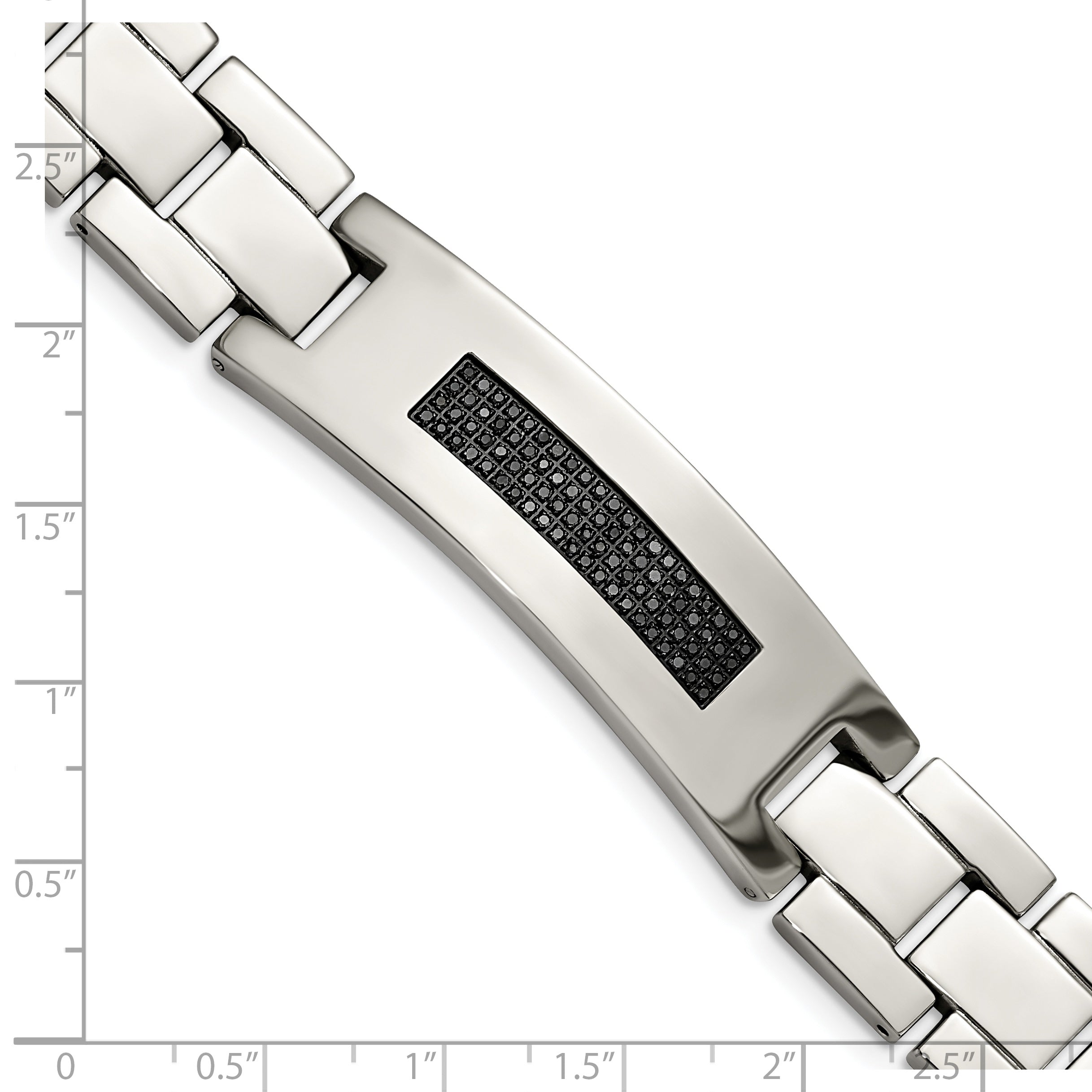 Stainless Steel Polished with 1/2 carat Diamond Bracelet for Men