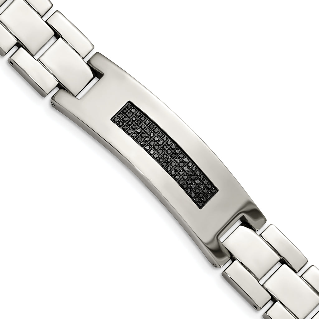 Stainless Steel Polished with 1/2 carat Diamond Bracelet for Men