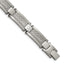 Stainless Steel Antiqued and Matte with 1/10 carat Diamond Bracelet for Men
