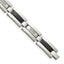 Stainless Steel Polished Black IP-plated with 1/4 carat Diamond Bracelet for Men