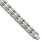 Stainless Steel Brushed and Polished Link Bracelet for Men
