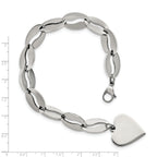 Stainless Steel Polished Heart Bracelet for Women